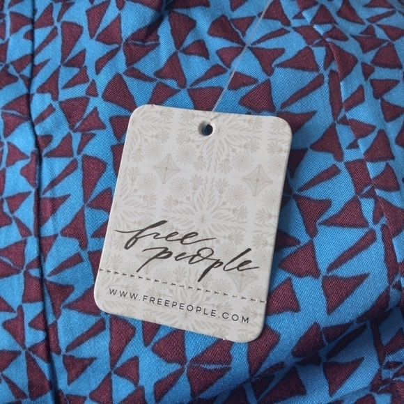 NWT Free People Kai Mini Dress in Blue Combo - Picture 8 of 9